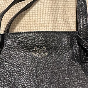 Johnny Was Navy Blue Leather Tote Bag